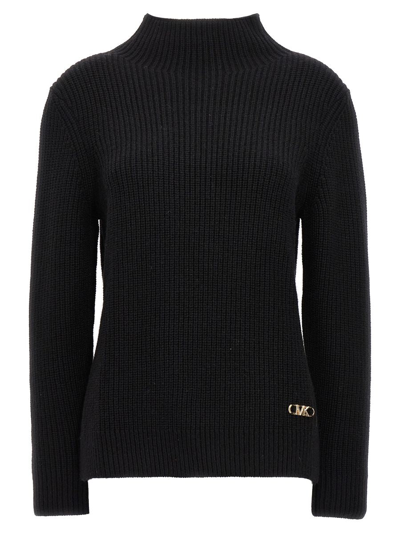 Michael Michael Kors Logo Sweater In Black