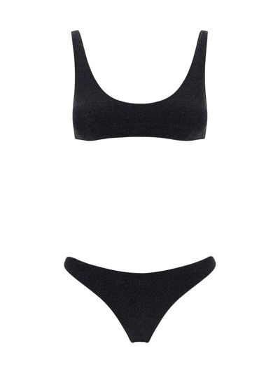 Oseree Lumiere Sporty Swimsuit In Black