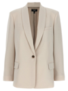 Theory Rolled-sleeve Shawl Collar Jacket In Grey