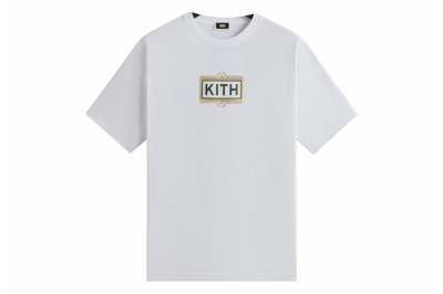 Pre-owned Kith Ornate Classic Logo Tee White