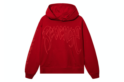 Pre-owned Revenge Xxxtentacion Kill Outline Hoodie Red/red