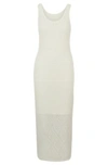 HUGO BOSS KNITTED DRESS IN MIDI LENGTH WITH MIXED STRUCTURES