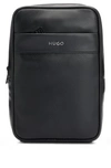 HUGO LOGO-TRIM BACKPACK IN PERFORATED FAUX LEATHER