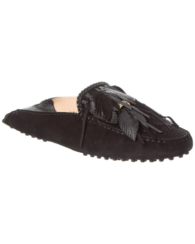 Tod's Suede Loafer In Black