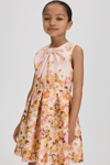 Reiss Multi Josephine 4-9 Yrs Scuba Knot Fit-and-flare Dress In Multi