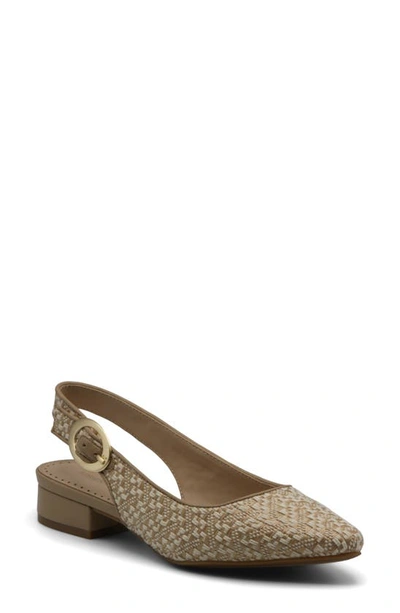 Adrienne Vittadini Papina Slingback Pump In Natural Raffia