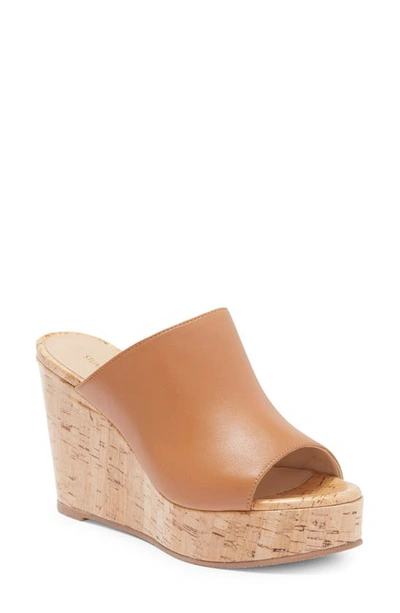 Stuart Weitzman Margarite Wedge Sandal In Tan