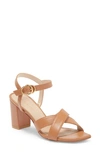 Stuart Weitzman Analeigh 75 Block Heel Sandal In Tan