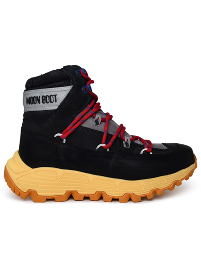 Moon Boot Tech Hiker Black Leather Blend Boots