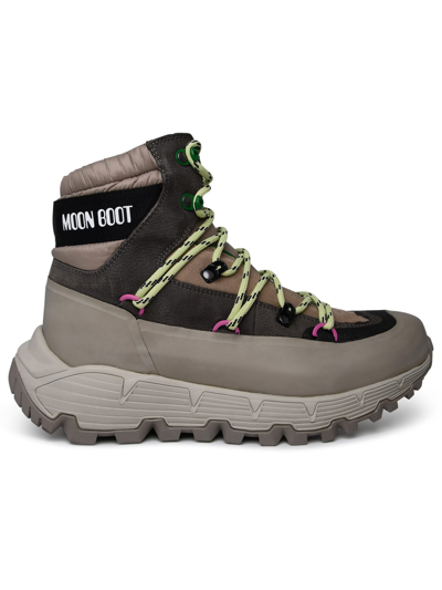 Moon Boot Tech Hiker Beige Leather Blend Boots
