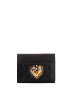DOLCE & GABBANA QUILTED LEATHER CARD CASE