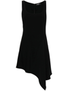 Dsquared2 Sleeveless Crepe Dress In Nero