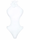 Philosophy Di Lorenzo Serafini Einteiliger Badeanzug Mit Rosenapplikation In Bianco