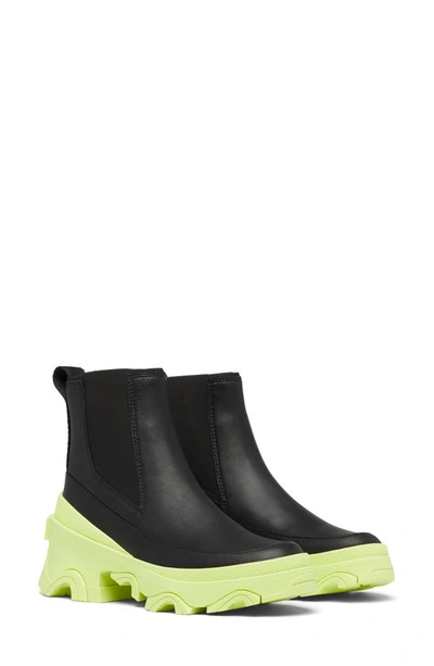 Sorel Brex™ Waterproof Chelsea Boot In Black/ Tippet