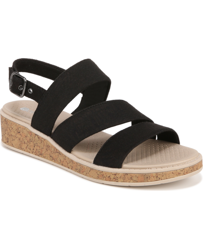 Bzees Bravo Washable Strappy Sandals In Black Fabric