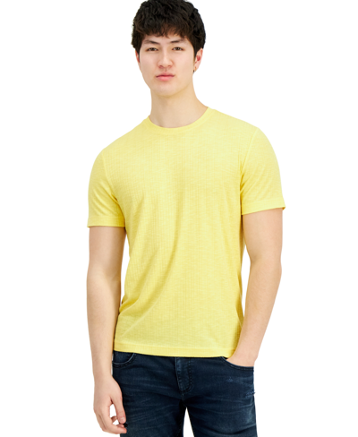 Inc International Concepts Men's Ribbed T-shirt, Created For Macy's In Bright Sun