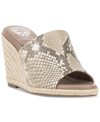 Vince Camuto Fayla Wedge Sandal In Light Taupe Snake Multi