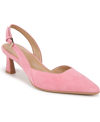 Naturalizer Dalary Slingback Pumps In Flamingo Pink Suede