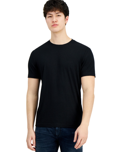 Inc International Concepts Men's Regular-fit Solid Crewneck T-shirt, Created For Macy's In Deep Black