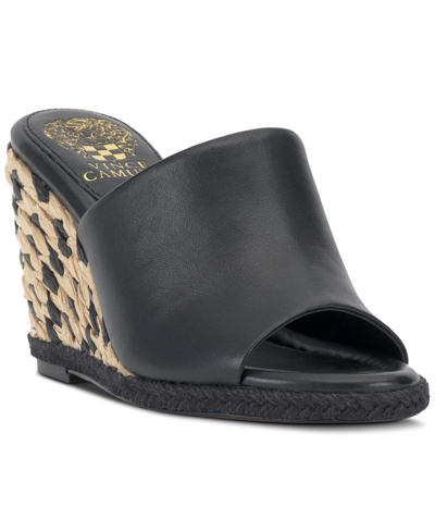 Vince Camuto Fayla Espadrille Wedge Sandals In Black
