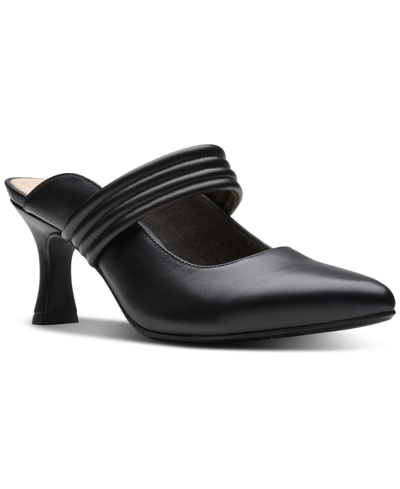 Clarks Women's Kataleyna Dusk Slip-on Pointed-toe Pumps In Black Leather