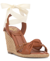 VINCE CAMUTO FLORIANA LACE-UP ESPADRILLE WEDGE SANDALS