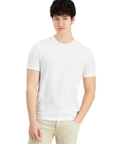 Inc International Concepts Men's Ribbed T-shirt, Created For Macy's In Bright White