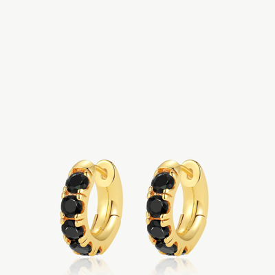 Classicharms Daniela Huggie Hoop Zirconia Earrings In Gold
