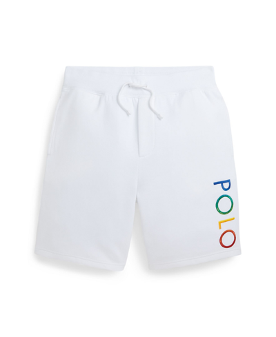 Polo Ralph Lauren Kids' Big Boys Ombre Logo Double-knit Shorts In White