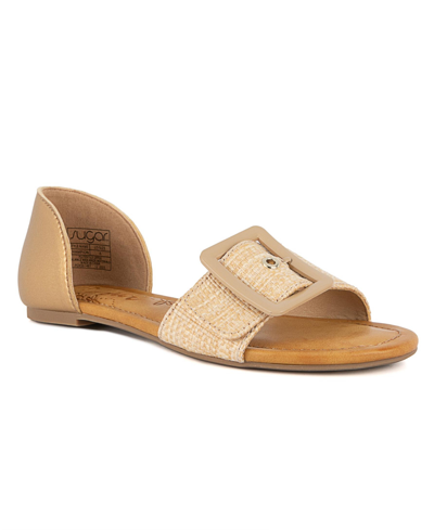 Sugar Women's Champion Raffia Flat Sandals In Natural