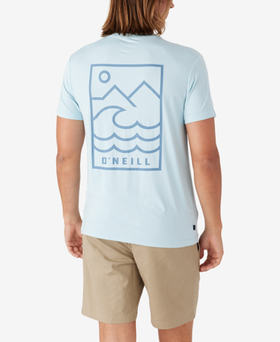 O'neill Men's Trvlr Upf Staple Standard Fit T-shirt In Heather Light Blue