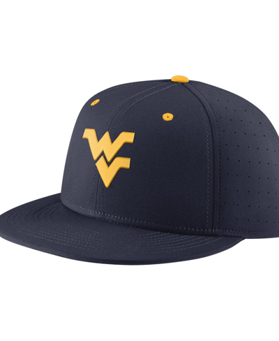 Nike Navy West Virginia Mountaineers Aero True Baseball Performance Fitted Hat