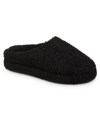 Isotoner Signature Women's Memory Foam Berber Fiona Comfort Hoodback Slippers In Black