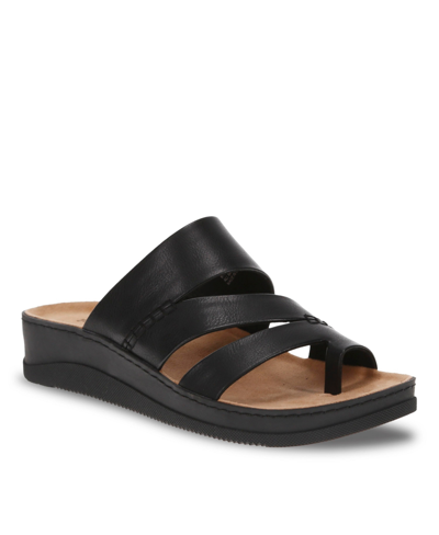 Baretraps Women's Fresha Toe Loop Wedge Sandals In Black