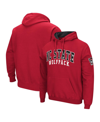COLOSSEUM MEN'S COLOSSEUM RED NC STATE WOLFPACK DOUBLE ARCH PULLOVER HOODIE