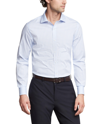 Tommy Hilfiger Men's Th Flex Essentials Wrinkle Resistant Stretch Dress Shirt In Blue