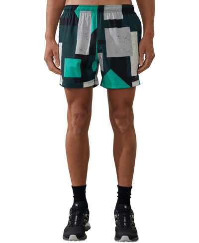 Cotton On Men's Active Kokkinakis Tech Shorts In Pine Grove,holly Green Patchwork