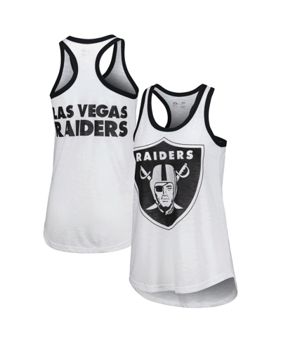 G-iii 4her By Carl Banks Women's  White Las Vegas Raiders Tater Tank Top