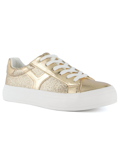 Sugar Women's Stallion Lace-up Sneakers In Gold