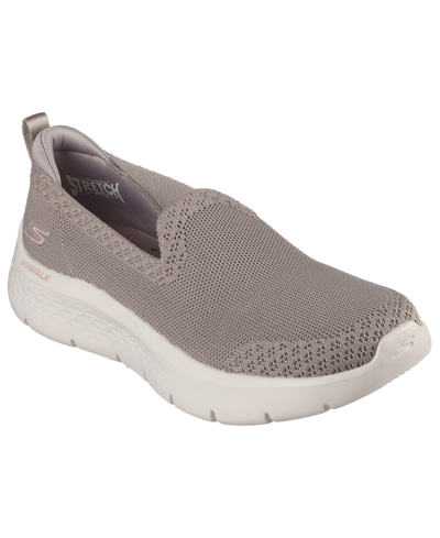 Skechers Go Walk Flex Womens Slip On Casual Casual And Fashion Sneakers In Taupe