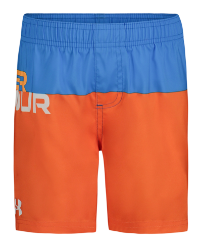 Under Armour Kids' Big Boys Ua Colorblock Swim Volley Shorts In Atomic