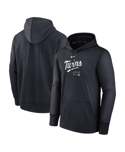 Nike Men's Minnesota Twins Authentic Collection Practice  Therma Mlb Pullover Hoodie In Blue