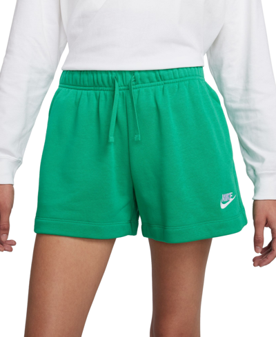 Nike Women's  Sportswear Club Fleece Mid-rise Shorts In Green