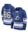 Fanatics Branded Nikita Kucherov Blue Tampa Bay Lightning Name & Number Lace-up Pullover Hoodie In Blue