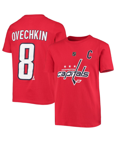 Outerstuff Kids' Youth Alexander Ovechkin Red Washington Capitals Player Name And Number T-shirt