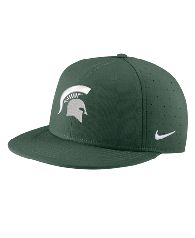 Nike Green Michigan State Spartans Aero True Baseball Performance Fitted Hat