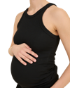 ILOUITY RIBBED PREGNANCY TANK (BLACK/WHITE/GREY MELANGE)