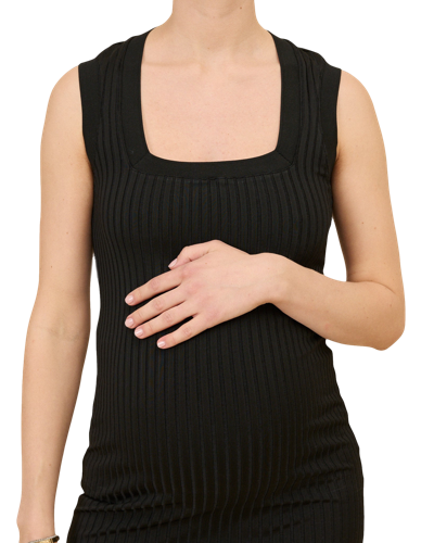 Ilouity Square Neck Top In Black