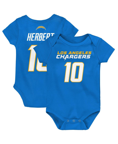 Outerstuff Baby Boys And Girls Justin Herbert Powder Blue Los Angeles Chargers Mainliner Player Name And Number