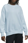 Nike Women's  Sportswear Phoenix Fleece Oversized Crew-neck Sweatshirt In Light Armory Blue/ Sail
